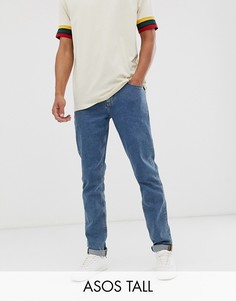 Узкие джинсы ASOS DESIGN Tall-Синий