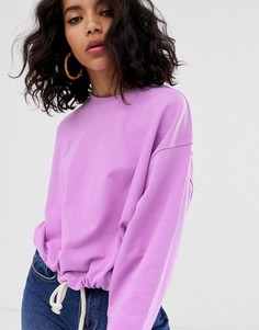 Oversize-свитшот с веревочной отделкой ASOS DESIGN-Фиолетовый