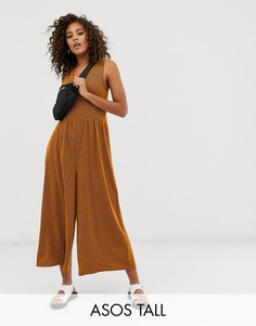 Оранжевый свободный комбинезон в полоску ASOS DESIGN Tall-Мульти