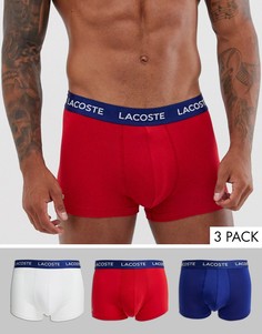 Набор из 3 эластичных боксеров-брифов из микрофибры Lacoste Colours-Мульти