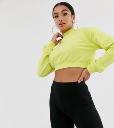 Зеленый укороченный свитшот ASOS DESIGN Petite
