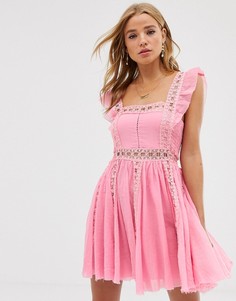 Платье мини Free People Verona-Розовый