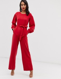 Комбинезон с пышными рукавами Closet-Красный