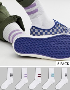 Набор из 5 пар спортивных носков с полосками ASOS DESIGN - Скидка-Мульти