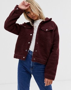 Куртка из мягкого искусственного меха в стиле вестерн Brave Soul-Красный