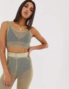 Золотистый комбинируемый кроп-топ Missguided-Мульти