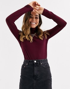 Топ с отворачивающимся воротом Brave Soul-Красный