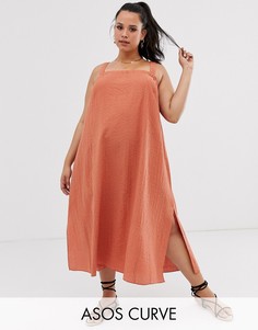 Платье-трапеция миди ASOS DESIGN Curve-Красный