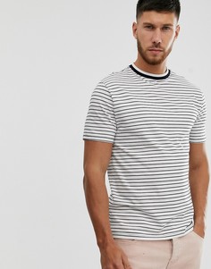 Черно-белая футболка в полоску River Island-Белый