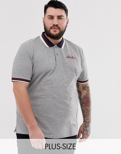 Серое поло с отделкой на воротнике Jack & Jones Core-Серый