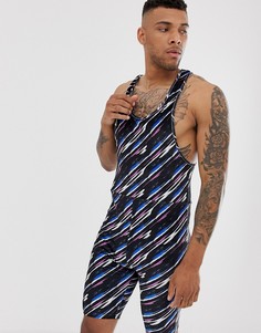 Фестивальный комбинезон-трико с принтом тай-дай ASOS DESIGN-Мульти