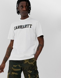 Белая футболка с камуфляжным логотипом Carhartt WIP College-Белый