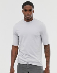Серая облегающая футболка из органического хлопка ASOS DESIGN-Серый
