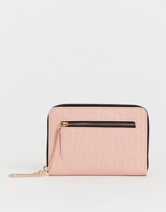 Розовый кошелек на молнии с тиснением Juicy alexis