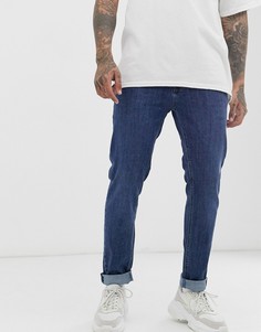 Темно-выбеленные джинсы скинни ASOS DESIGN-Синий