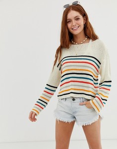 Пляжный трикотажный джемпер в полоску Rip Curl Golden Haze-Белый Ripcurl