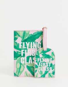 Обложка на паспорт и багажная бирка Skinnydip First Class-Мульти