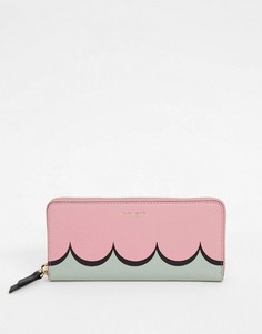 Розовый узкий бумажник Kate Spade Continental