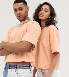 Оранжевая укороченная футболка COLLUSION - Unisex-Оранжевый