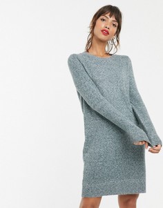 Серое платье-джемпер с круглым вырезом Vero Moda-Зеленый