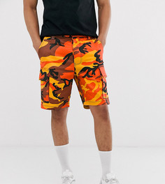 Оранжевые шорты-карго с камуфляжным принтом Reclaimed Vintage-Оранжевый