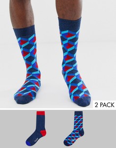 2 пары носков с принтом Happy Socks-Мульти