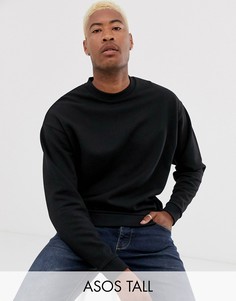 Черный oversize-свитшот ASOS DESIGN Tall