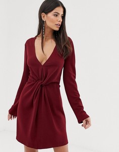 Платье мини с узлом AX Paris-Фиолетовый