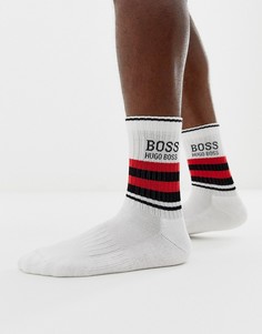 Белые носки с логотипом BOSS-Белый