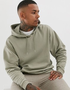 Oversize-худи цвета светлого хаки ASOS DESIGN-Зеленый