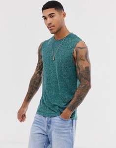 Зеленая майка с добавлением льна ASOS DESIGN-Зеленый