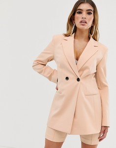 Бежевый блейзер ASOS DESIGN
