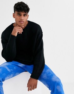 Черный oversize-джемпер ASOS DESIGN