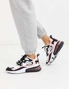 Розово-черные кроссовки Nike Air Max 270 React-Белый