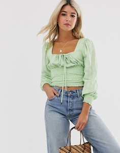 Блузка Free People - Lolita milkmaid-Зеленый