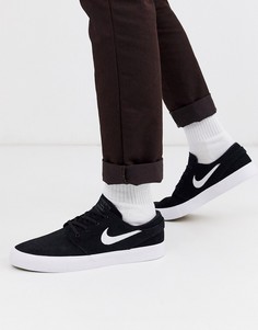 Черные замшевые кроссовки Nike SB Zoom Stefan Janoski-Черный