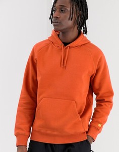 Оранжевый свитшот с капюшоном Carhartt WIP Chase