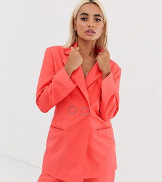 Коралловый блейзер ASOS DESIGN Petite-Оранжевый