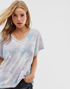 Футболка с принтом тай-дай Free People - all mine-Серый