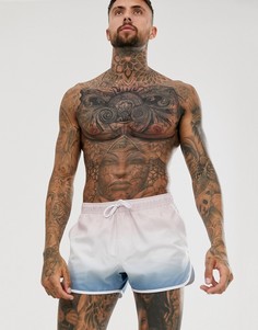 Шорты для плавания с эффектом омбре ASOS DESIGN-Мульти