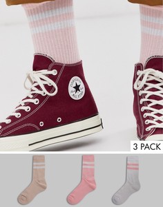 3 пары носков пастельного оттенка с полосками ASOS DESIGN - Набор со скидкой-Мульти
