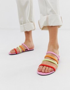 Разноцветные сандалии с ремешками Monki-Мульти