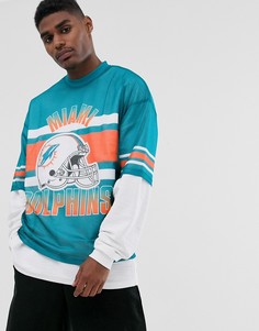 Сетчатая oversize-футболка ASOS DESIGN Miami Dolphins NFL-Синий
