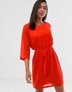 Платье из шифона Only-Красный