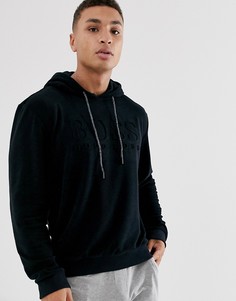Худи черного цвета с логотипом BOSS Вodywear-Черный
