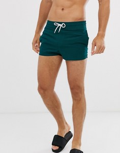 Зеленые суперкороткие шорты для плавания ASOS DESIGN-Зеленый