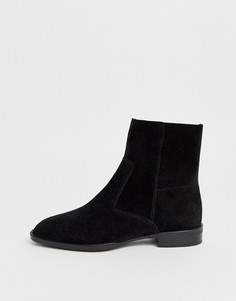 Черные замшевые ботильоны ASOS DESIGN Alfie-Черный