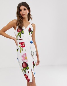 Облегающее платье с принтом Ted Baker - Amylia-Белый