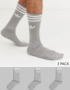 3 пары серых носков adidas Originals-Серый