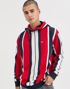 Красный худи с вертикальными полосками Tommy Jeans